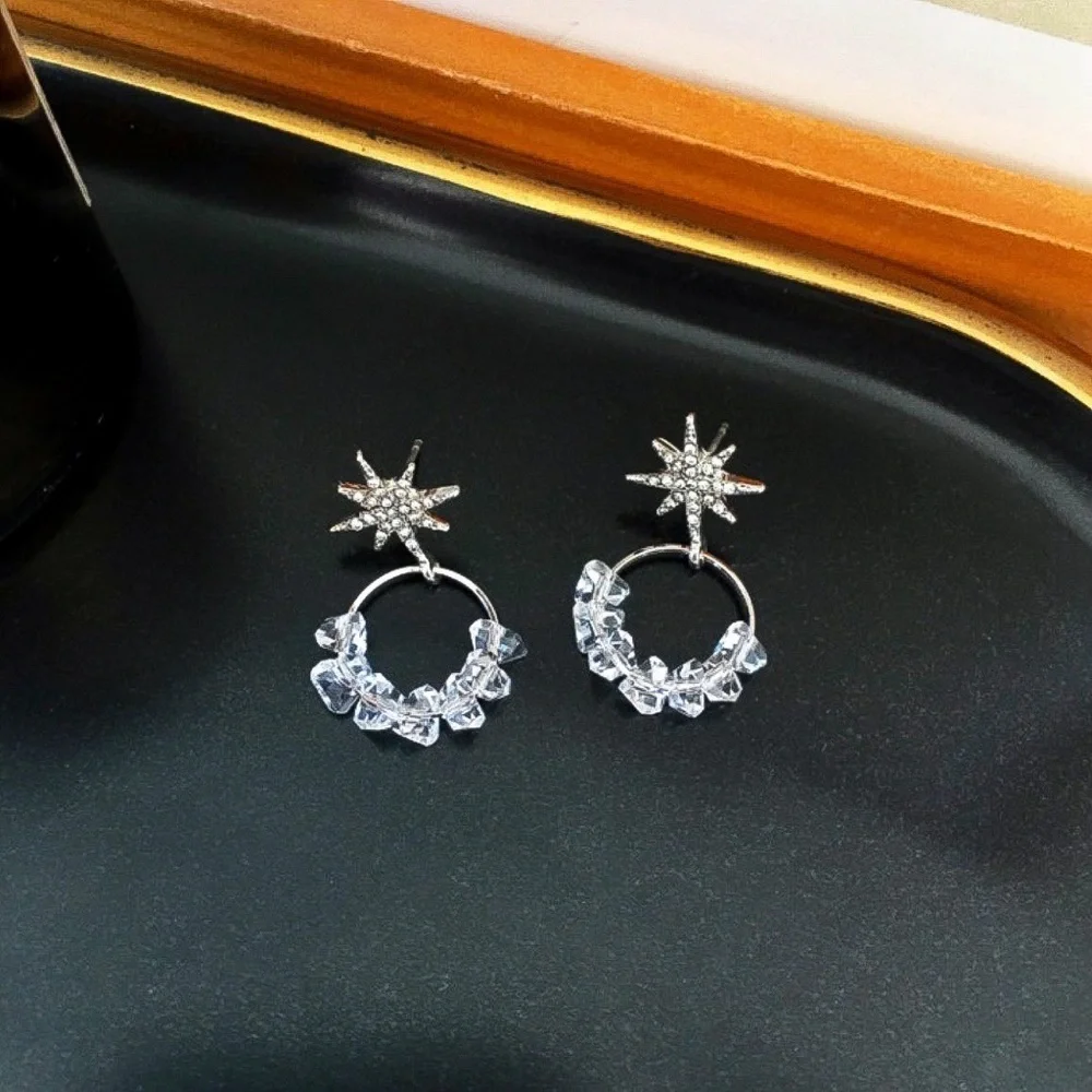 Any 3/$25! Silver Crystal Pave Beaded Stud Earrings - Picture 6 of 9